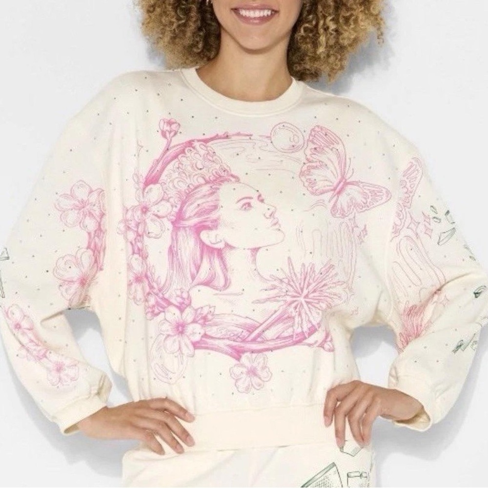 Wicked × Katie Kime Women's Good/Bad Graphic Pullover
Sweatshirt - Cream - Picture 7 of 8